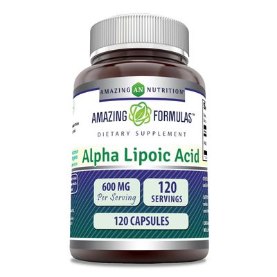 Amazing Formulas Alpha Lipoic Acid Supplement 600 Mg per Serving 120 Capsules Non-GMO Gluten-Free Made in USA