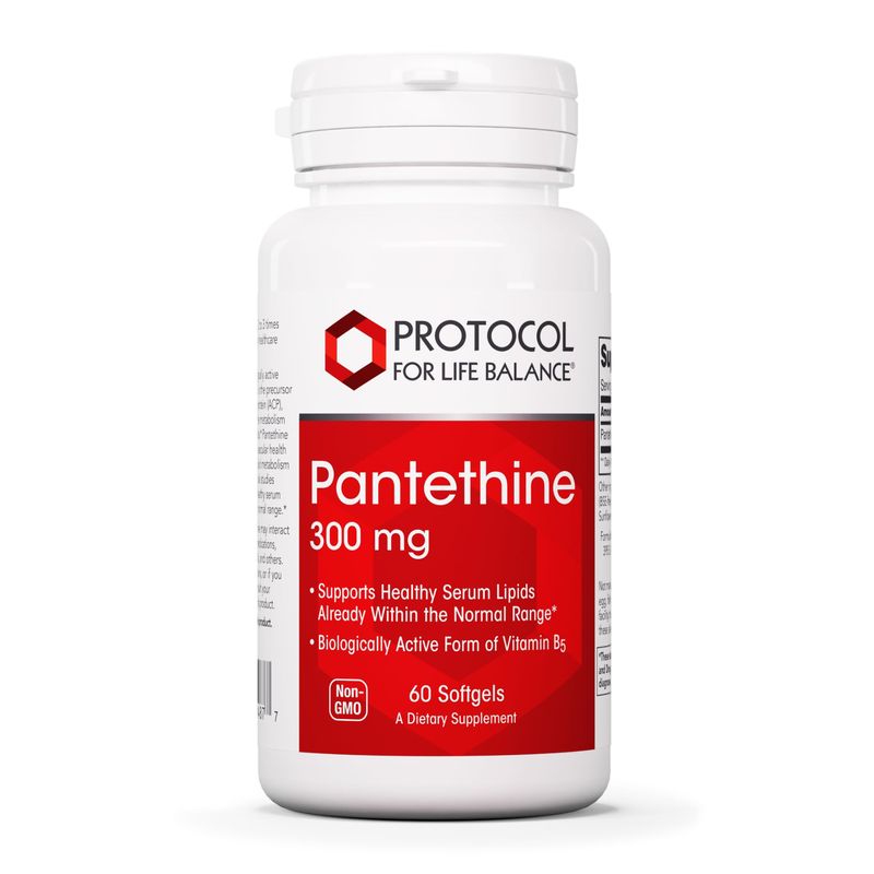 Protocol Pantethine 300mg - Active Form of Vitamin B5 - Liver Support - Support Cholesterol Already Within Normal Range - Pantethine Vitamin Supplement - 60 Softgels