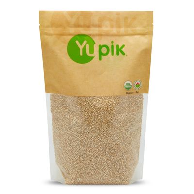 Yupik Organic White Quinoa, 2.2 lb (35.2 oz), Non-GMO, Gluten-Free, Kosher, Vegan, Raw White Grains, Unsalted, Oil-Free, Plant-Based Protein, Source of Fiber, Great Replacement for Rice Pasta