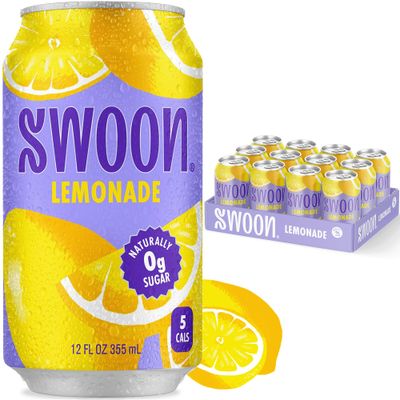 Swoon Classic Sugar Free Lemonade - Low Carb, Keto Paleo-Friendly, Gluten-free Vitamin C Drink - Made with 100 Natural Lemon Juice Concentrate Sweetened by Monk Fruit, 12 Fl oz (Pack of 12)