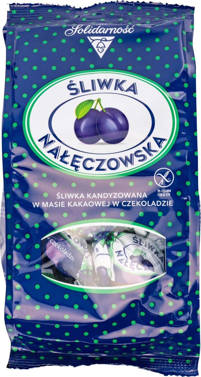 Solidarnosc, Candied Plums in Cocoa Cream Covered in Chocolate, Sliwka Naleczowska, 350g12.34oz