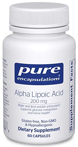 Pure Encapsulations Alpha Lipoic Acid 200 mg - 200mg ALA - Liver Antioxidant Support - for Nerve Health Carb Metabolism - Vegan Non-GMO Supplement - 60 Capsules