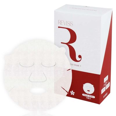 REVISIS Moisture Facial Mask (10sheets) collagen, hyaluronic acid, placenta extract and cherry blossom extract, Made in Japan
