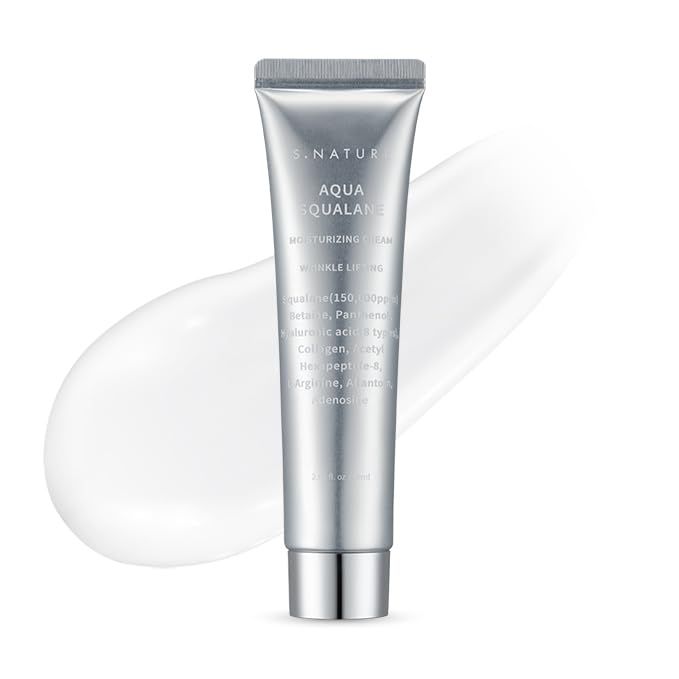 S.NATURE AQUA SQUALANE MOISTURIZING CREAM Face Moisturizer for Dry and Sensitive Skin, Long-lasting Hydration, Pore Care Cream, Korean Skin Care (2.03 Fl Oz, 60ml)