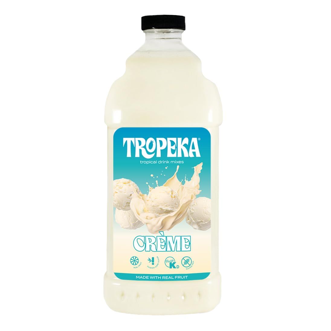 Tropeka Tropical Cr me Frozen Drink Mix - All-Natural, Real Fruit Florida Cane Sugar, Gluten-Free and Perfect for Cocktails, Smoothies, Slushies, Non-Alcoholic Drinks
