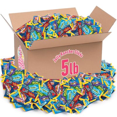 Jolly Ranchers Hard Candy Stix, Pack of Hard Candy Individually Wrapped, Ideal for Trick or Treating and Stocking Stuffers, Perfect for Buffets, Gift Bags, Party Favors and Sharing (5 Lb)