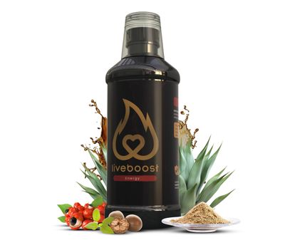 LIVEBOOST - Fast Acting for Men and Woman - Female Male Supplement, Natural Ingredients, Supports Energy and Circulation, Enhances Wellsness - 480ml