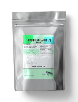 Talsen Chemicals Vitamin B1 Supplement Powder (4 Ounce113 Grams) Vitamin B1 Thiamine Powder Turn Food Into Energy Thiamine (Vitamin B1) for Energy Metabolism and Nerve Function Support