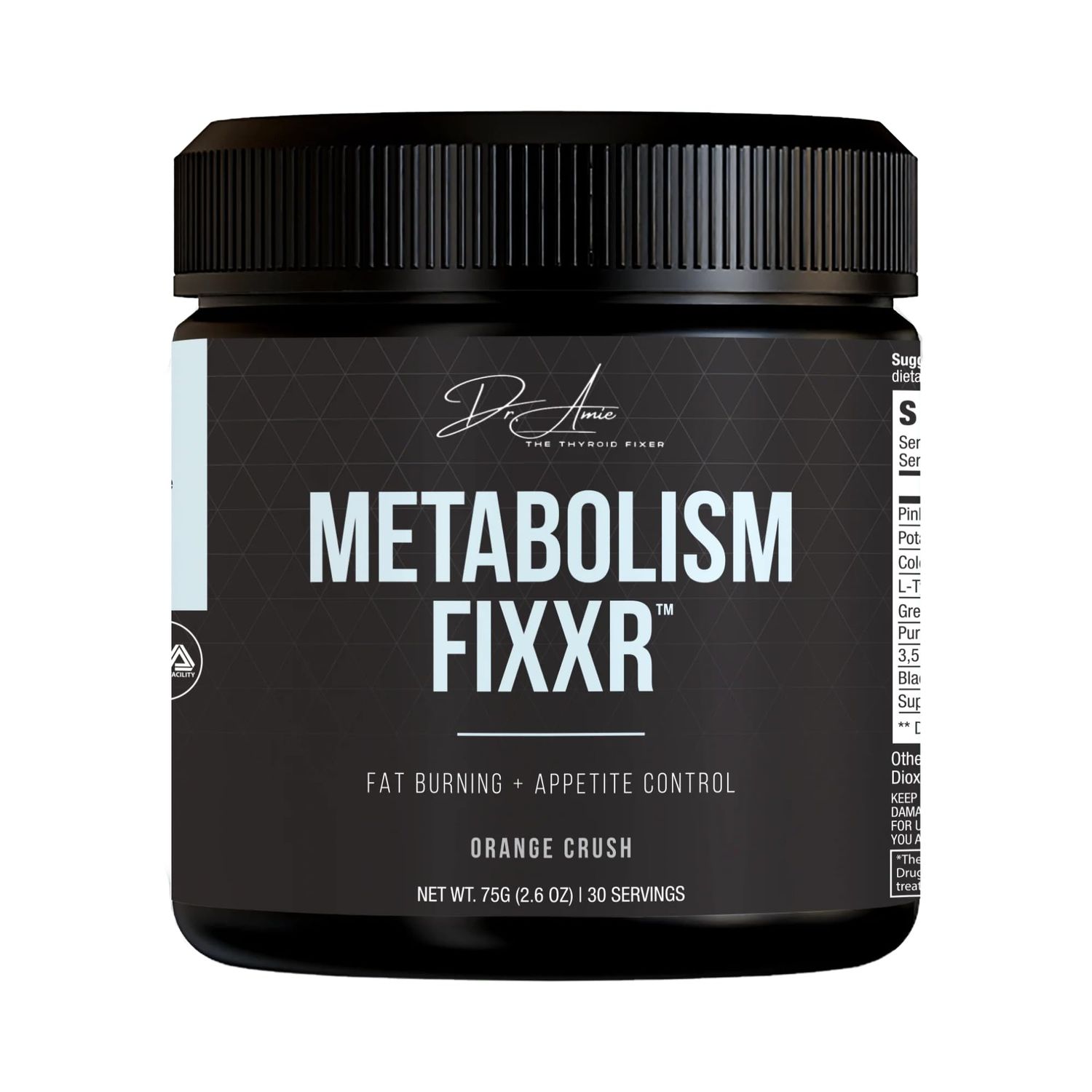 Fixxr Metabolism Support by Dr. Amie Orange Crush Flavor 30 Servings