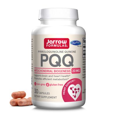 Jarrow Formulas PQQ 20 mg, Dietary Supplement, Heart, Brain, and Metabolism Support, 30 Veggie Capsules, 30 Day Supply