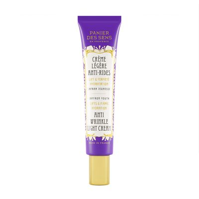 Panier des Sens - Light Anti Aging Face Cream - Hyaluronic Acid Saffron Extract - Anti Wrinkle and Lift - Skin Care for Women Made in France - Facial Moisturizer 97 Natural Ingredients - 1.4 floz