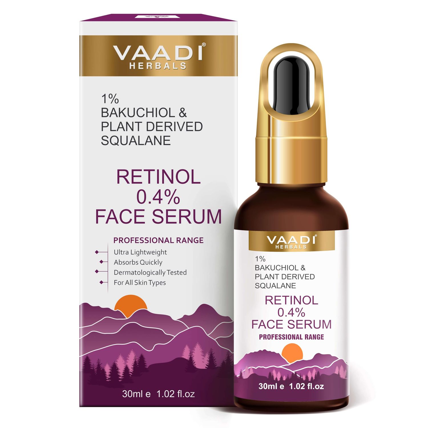Retinol Serum for Face 0.4 (Retinol) With 1 Baluchiol Plant Derived Squalane - 30ml