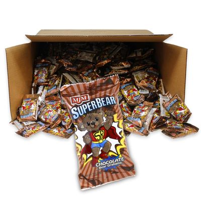 MJM SuperBear Chocolate Grahams - Case of 300 Packs