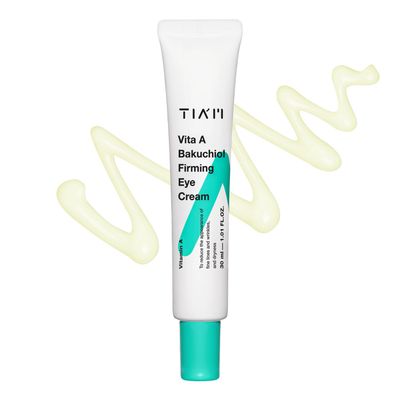 TIAM Vita A Bakuchiol Firming Eye Cream, 1.01 fl oz, Retinol Alternative Anti-Aging Eye Cream for for Wrinkles, Dark Circles, and Puffiness, Fragrance-Free Under-Eye Cream, Korean Skin Care