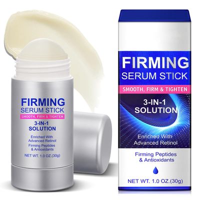 Advanced Retinol Firming Serum Stick, 3-in-1 Retinol Face Stick, Smooth,Tighten and Firm Face, Neck Jawline, Reduces Wrinkles, Nourishing Anti Aging Repair Cream for All Skin Types,1.0 OZ