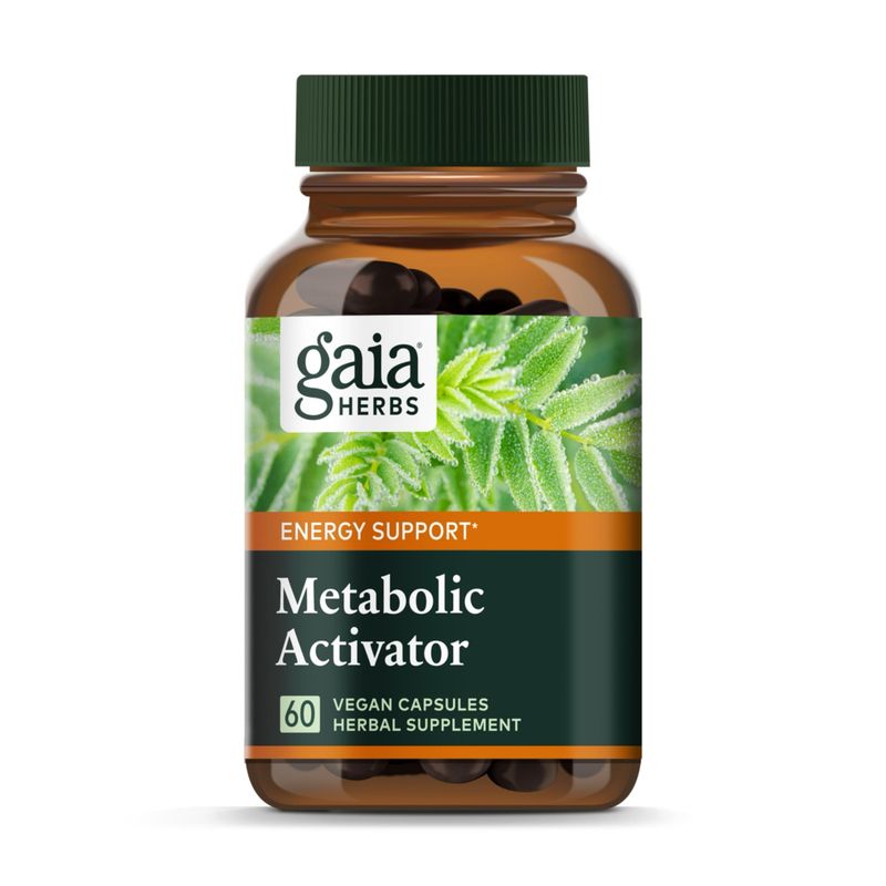 Gaia Herbs Metabolic Activator - Natural Energy Supplement for Metabolism Support - Made with Panax Notoginseng Astragalus Extract - Free from Dairy, Soy Gluten - 60 Capsules (60 Servings)