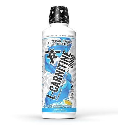 FRONTLINE FORMULATIONS L-Carnitine, Stimulant Free, Enhances Energy and Metabolism, Increased Energy and Endurance, Amazing Flavors, Veteran Owned and Operated (Blue Coconut Lemonade)
