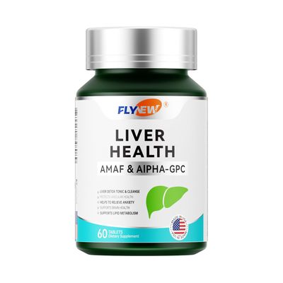 Flynew Liver Health, Non-Milk Thistle Formula Detox Repair, Liver Support Made in USA, NADH Alpha-GPC, PQQ, L-Theanine, Stay Up Late Recovery, 60 Tablets