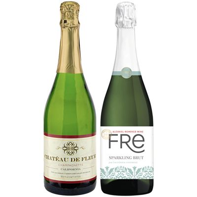 Non Alcoholic Wine 2 Pack Fre Brut Champagne and Chateau De Fleur Sparkling Wine Business Holiday Gift Ideas
