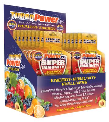 Turbo Power Plus Immune Support 1 Oz. Energy Formula: 17 Powerful Antioxidants, 47 Vitamins, Enzymes, Vitamin D3, Vitamin A, Vitamin C, Zinc, and All-Natural pH-Balancing Trace Minerals