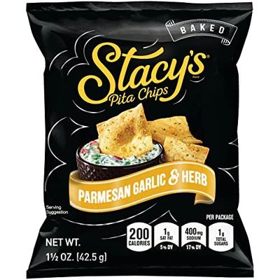 Stacy's Parmesan Garlic Herb Flavored Pita Chips, 1.5 Ounce Bags (Pack of 24)