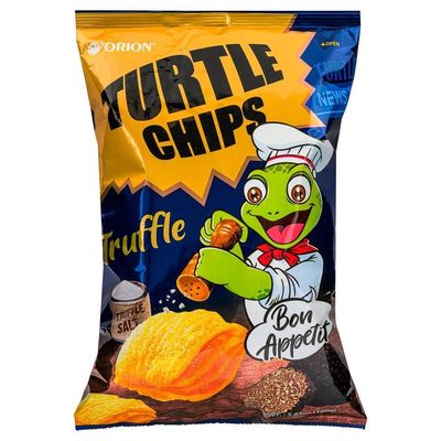 Orion Turtle Chips,Truffle 4 Layered Crispy Structure, 5.65 oz, Korean Snack Pack Of 6