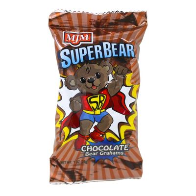 MJM SuperBear Chocolate Grahams - Case of 300 Packs