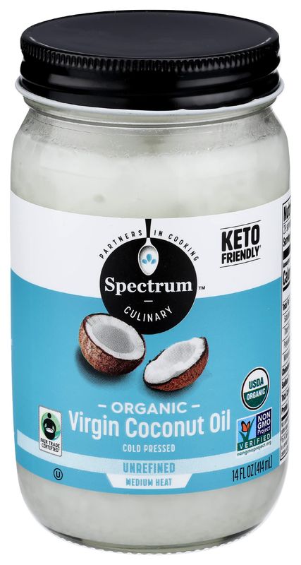 Spectrum Organic Virgin Coconut Oil, Unrefined, 14 Oz