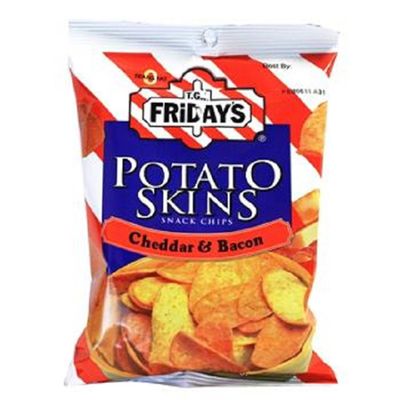 Tgi Friday, Potato Skins Cheddar Bacon, Count 6 (3 oz) - SnacksGrab Varieties Flavors