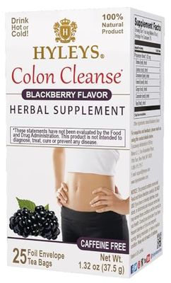 Hyleys Colon Cleanse Tea Blackberry Flavor (6 Pack - 150 Tea Bags Total)