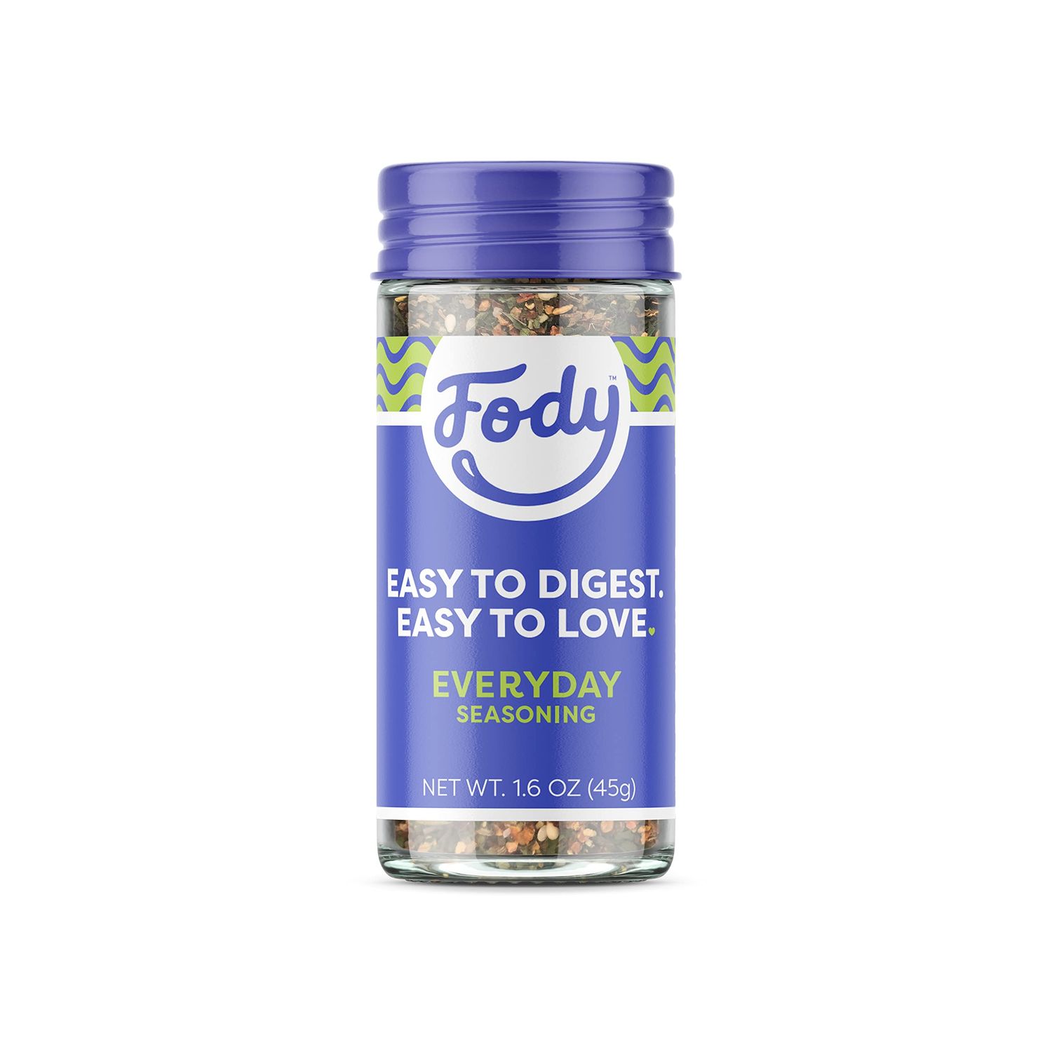Fody Foods Everday Seasoning, 1.6 Oz, Garlic and Onion Free, Low FODMAP Certified, Gut IBS Friendly, Vegan, Non-GMO, Gluten Free, Keto Friendly