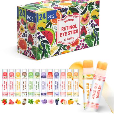 Radiia Retinol Eye Balm Stick with Retinol Ceramide Complex - Facial Moisturizer for Dark Circles Wrinkles - Under Eye Brightener Stick, Anti Wrinkle Hydrating Face Skincare