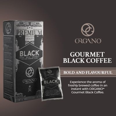 ORGANO Gourmet Black Coffee, 100 Certified Ganoderma Lucidum (30 Sachets)
