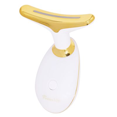 Forever Ms. 7-Color Face Neck Massager with Vibration, Rechargeable Home Therapy Tool - Red-Light-Therapy for Face and Neck - 7-in-1 Beauty Device