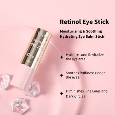 UJhay Retinol Eye Stick, Anti-Aging Eye Cream for Wrinkles, Dark Circles, Puffiness Bags Under Eyes, All-in-one Multi Eye Balm with Caffeine, Vitamin C, Hydrating Firming Skin