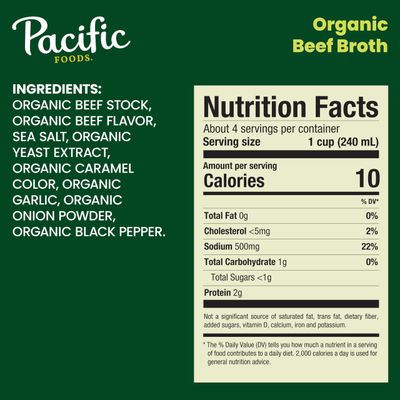 Pacific Foods Organic Beef Broth, 32 oz