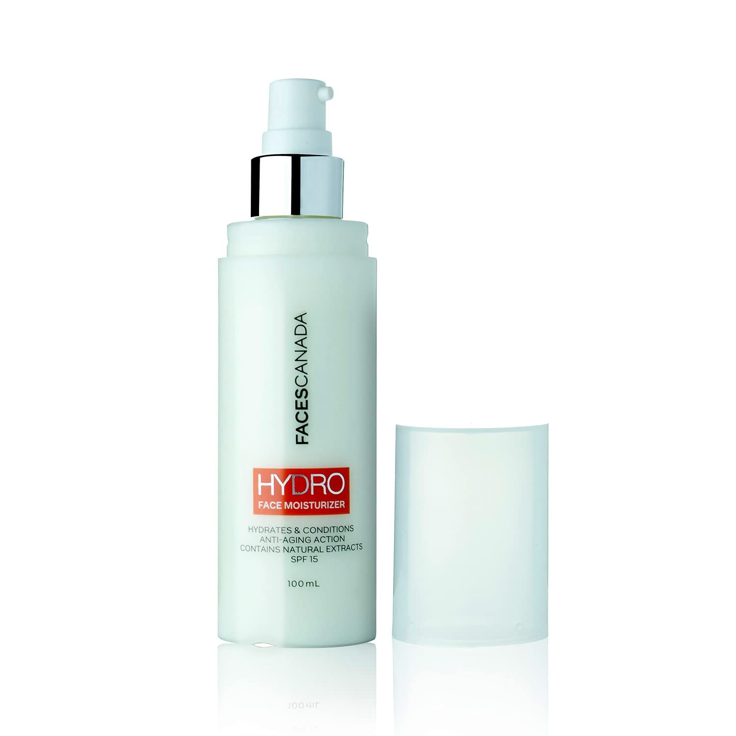 FACESCANADA Hydro Face Moisturizer with SPF 15 Natural Hydrating Anti Aging Formula Lightweight Non Greasy for Radiant Skin 3.38 Fl Oz (100ml)