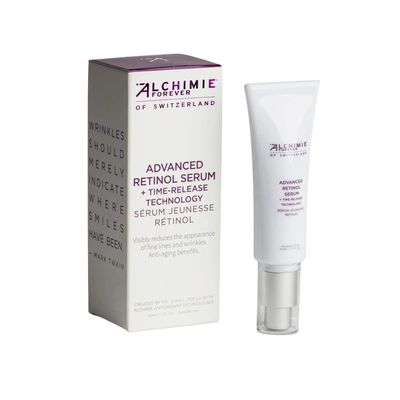 Alchimie Forever Advanced Retinol Anti-Aging Serum 0.75 Pure Retinol Hyaluronic Acid Time Release Technology Rapid Wrinkle Age Spots Repair 1oz