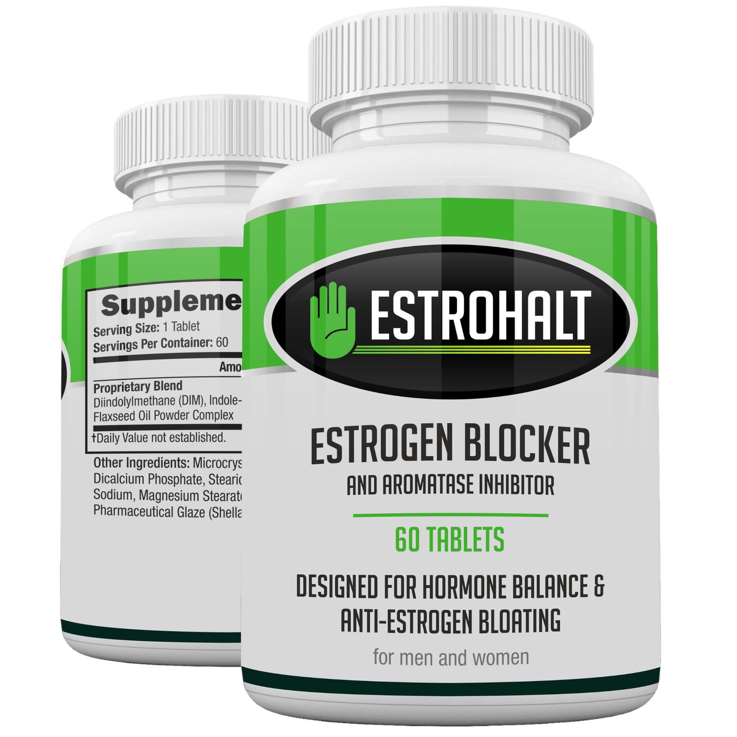 Estrohalt Estrogen-Blocker Supplement Natural Anti Aromatase Inhibitor Pills for Men Women DIM (Diindolylmethane) Indole 3 Carbinol (I3C) Supplements for Estrogen Dominance Hormone Balance
