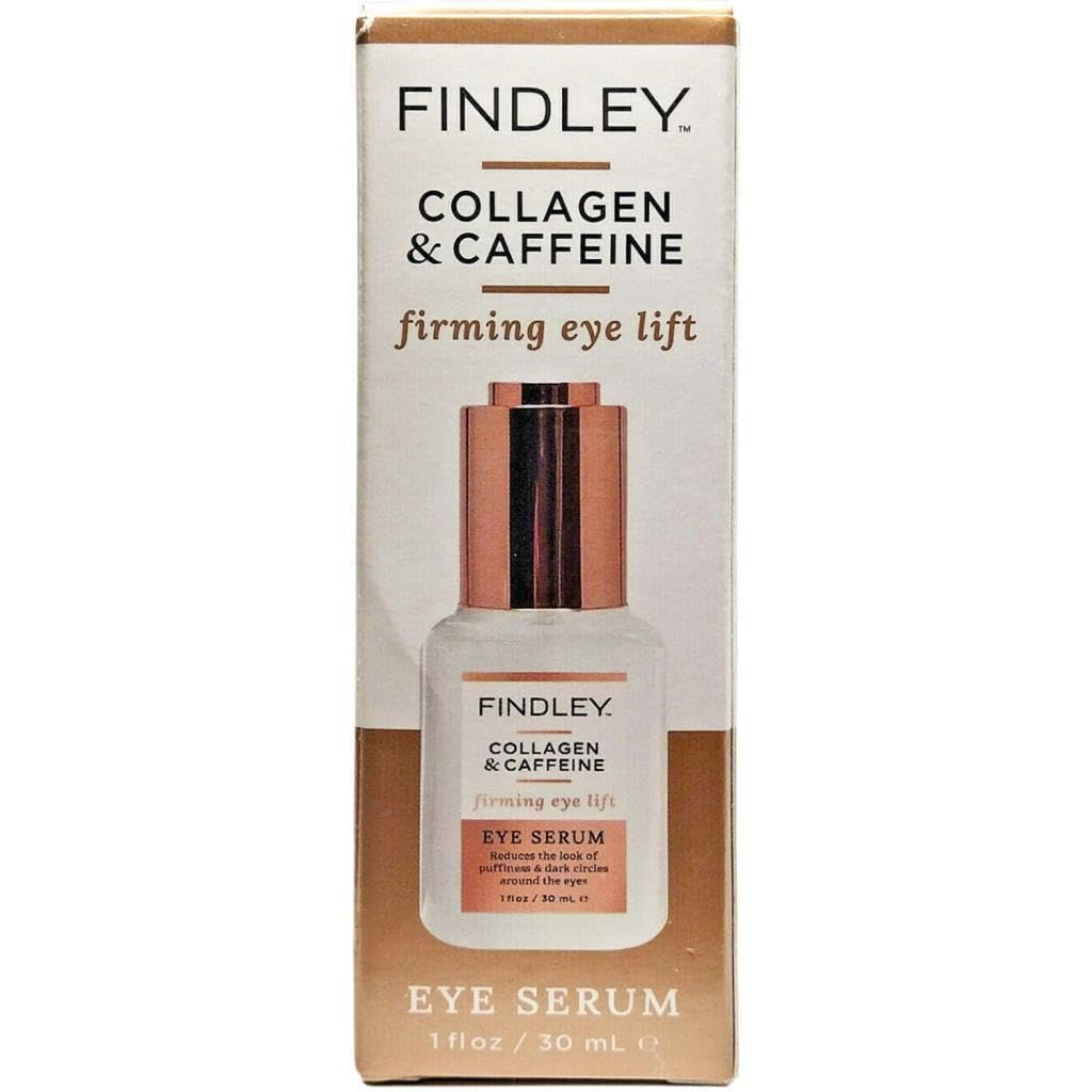 Findley Firming Eye Lift Eye Serum with Collagen and Caffeine - Reduces Puffiness and Dark Circles Hydrates and Reduces Wrinkles (1 Fl Oz)