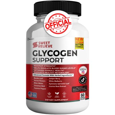 GREENVIFY Sweet Relieve Glycogen Support Joints Blood Vessel Cleaner Supplement - Glycogen Support Capsules Sweetrelief Formula Glyco Optimizer - 60 Capsules