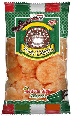 Winnuts PAPAS CASERAS JALAPENO Spicy Potato Kettle Chips 170 grams (6 oz.)