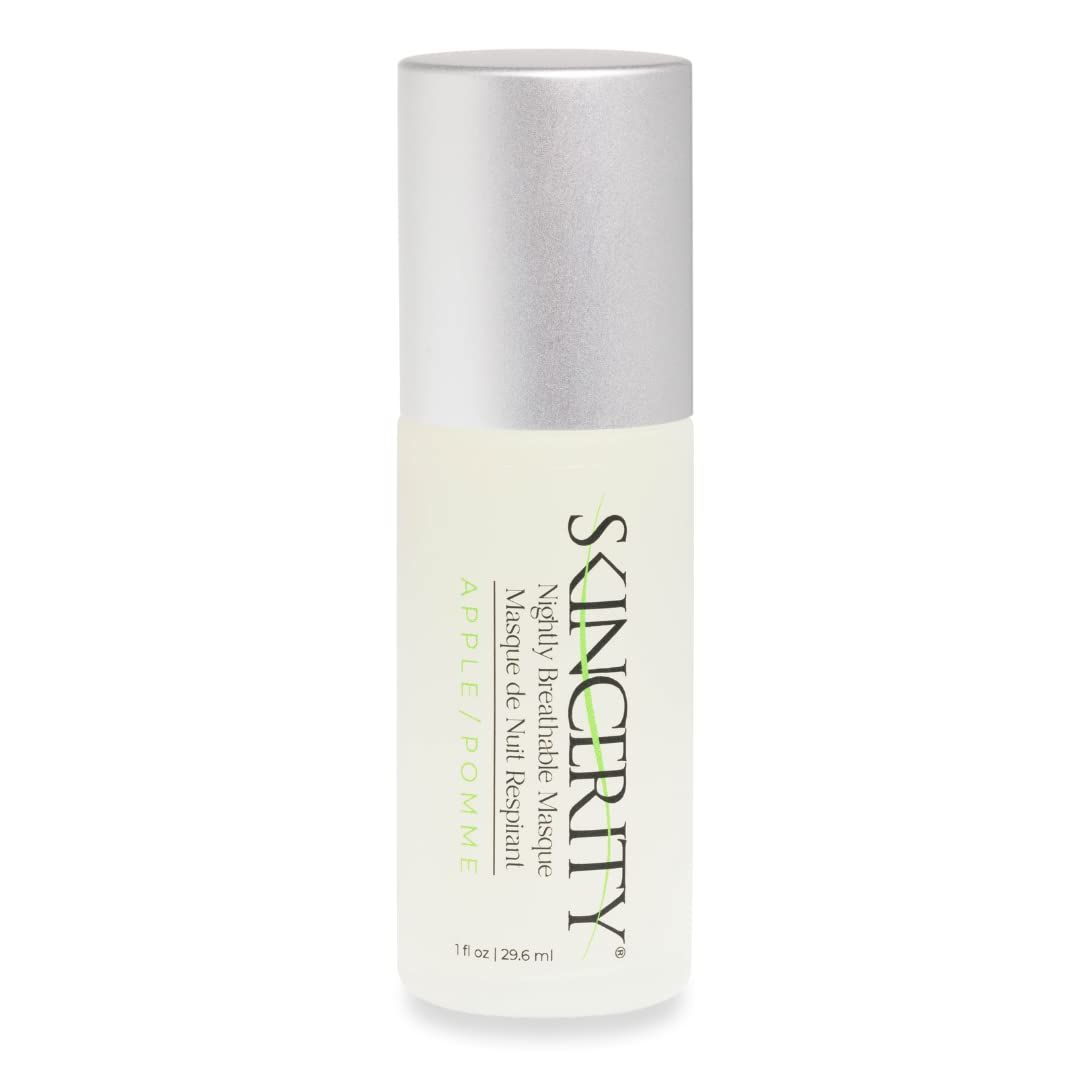 Skincerity Nightly Breathable Masque - Apple, Grapeseed Oil and Vitamin E, Anti-Aging, Reduce Pore Size and Wrinkles, Hydrating and Nourishing, Radiant and Brightened Complexion