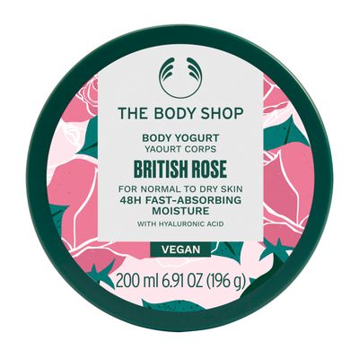 The Body Shop British Rose Body Yogurt, 48hr Moisturizer, 100 Vegan, 6.91 Fl.Oz