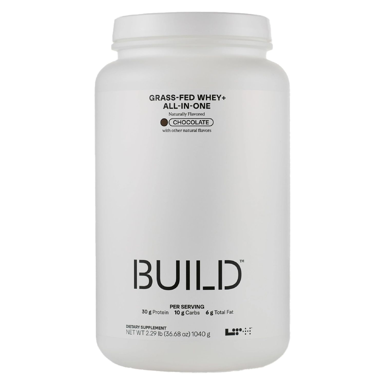 LTH Build Whey All-in-One - 30g Protein per Serving - Protein Shake Mix - Enzymes, Probiotics, Fiber, Vitamins Minerals - Meal Replacement Shake - Grass-Fed Whey Protein - Chocolate, 20 Servings