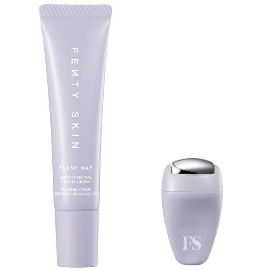 Fenty Skin Flash Nap Instant Revival Priming Eye Gel-Cream With Green Tea Persian Silk Tree 0.5 oz 15 mL Eye Massage Tool