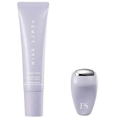 Fenty Skin Flash Nap Instant Revival Priming Eye Gel-Cream With Green Tea Persian Silk Tree 0.5 oz 15 mL Eye Massage Tool