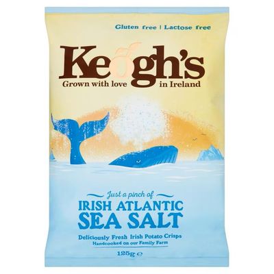 Keogh&#39;s Irish Atlantic Sea Salt Potato Crisps, 4.4oz (125G), Pack of 3