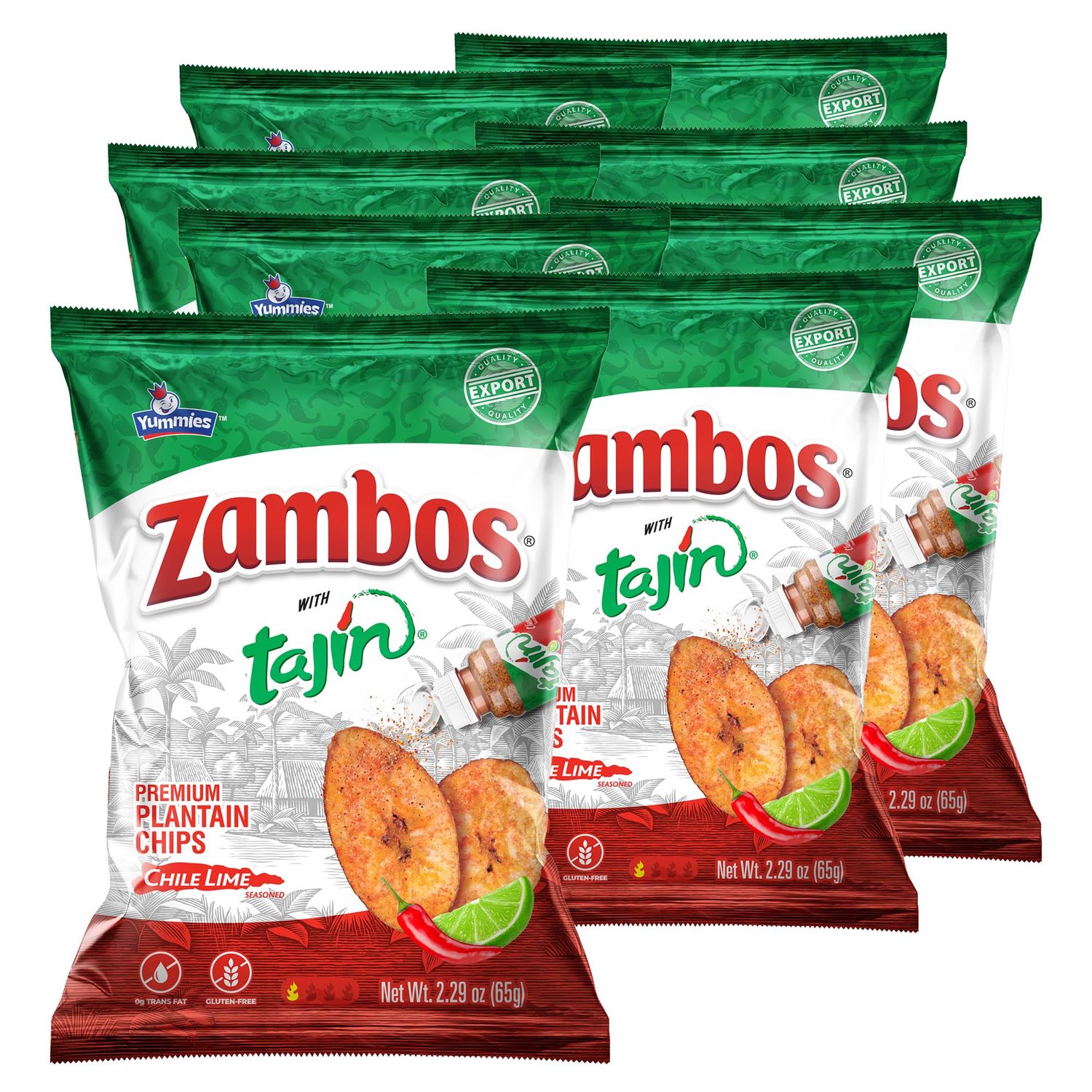 Zambos Plantain Chips with Taj n Seasoning, 2.29 oz (Pack of 8)