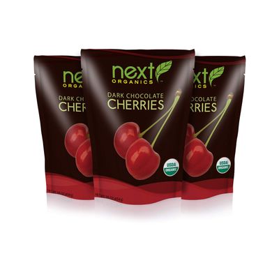 Next Organics Dark Chocolate Cherries 16 oz Bag (Pack of 3)